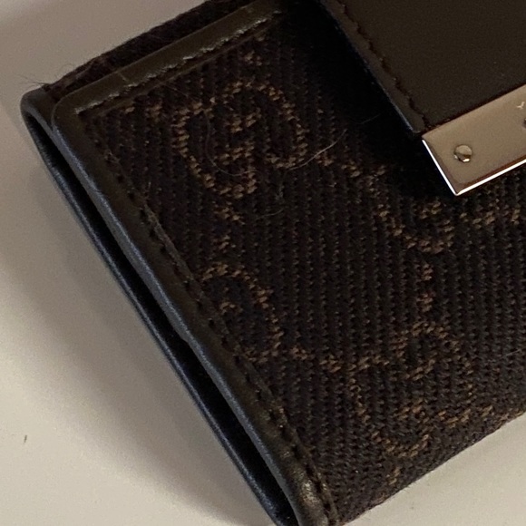 Authentic Gucci Jacquard Brown Monogram Key Case New - Picture 3 of 12